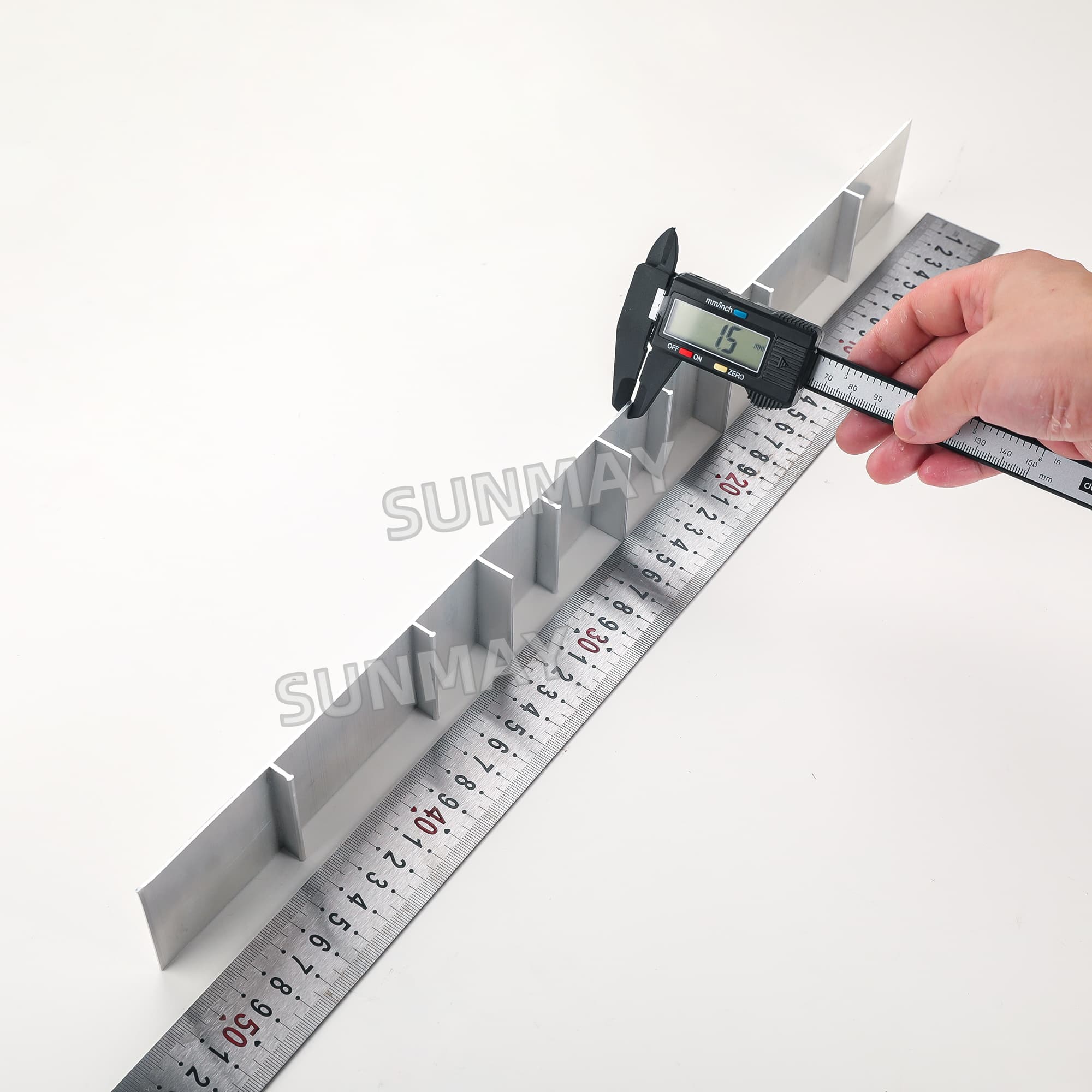 Custom extruded aluminum profiles used for battery tray support structures