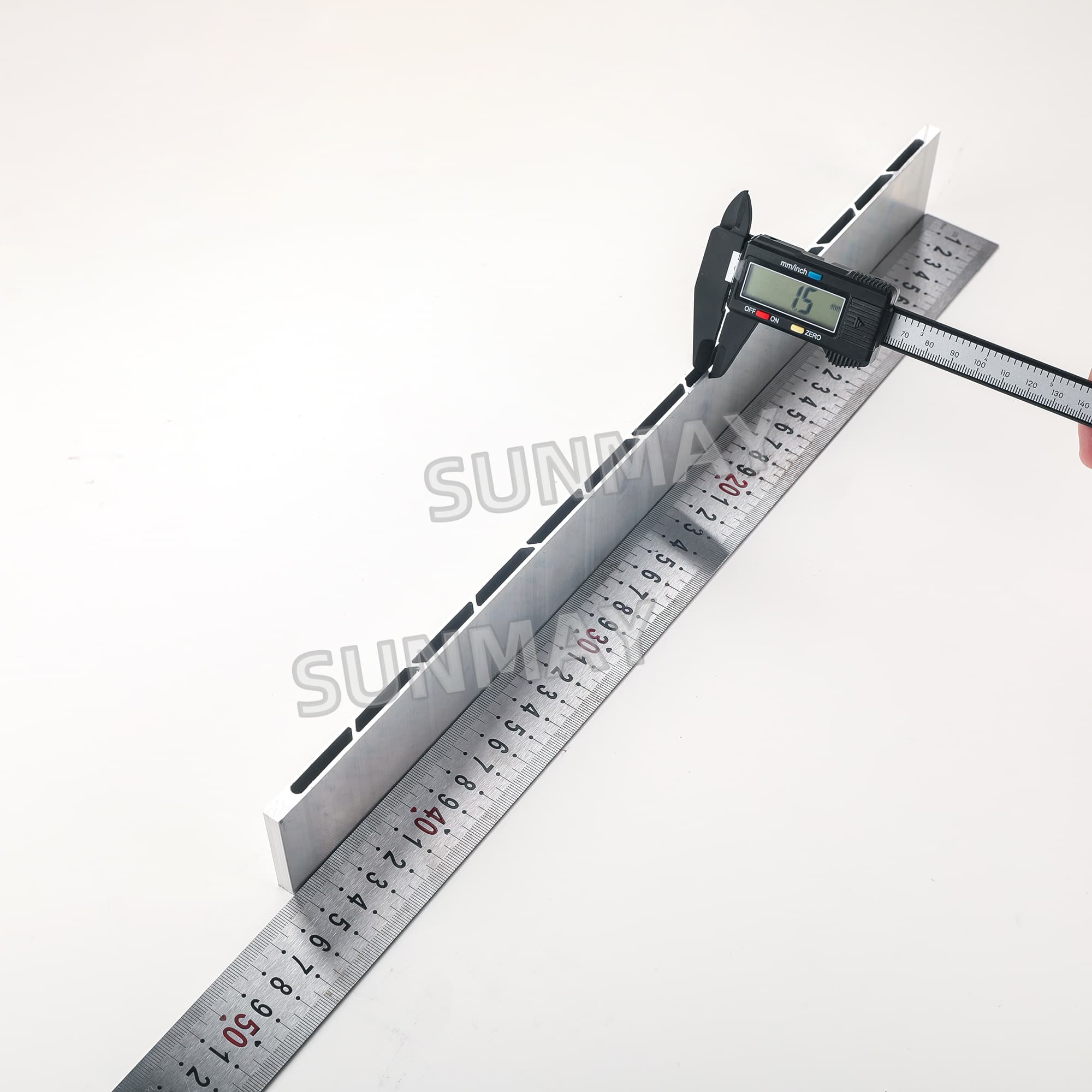 Aluminum profiles with anodizing, brushing, and powder coating finishes
