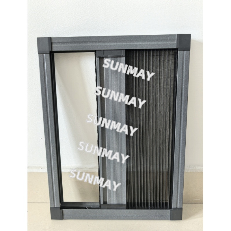 Custom aluminum pleated screen for doors and windows with fine mesh and lightweight frame ensuring superior insect protection and easy installation.